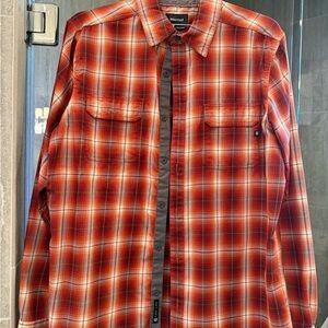 Marmot Red and Maroon Plaid Shirt